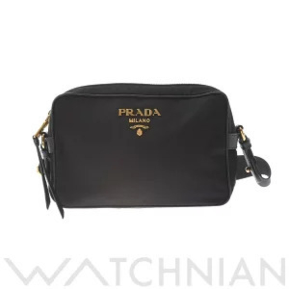 Prada Tessuto Camera Crossbody Bag black